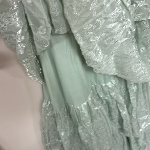 Lulu’s Pale Sage Tiered Corset Evening Gown - Picture 7 of 12